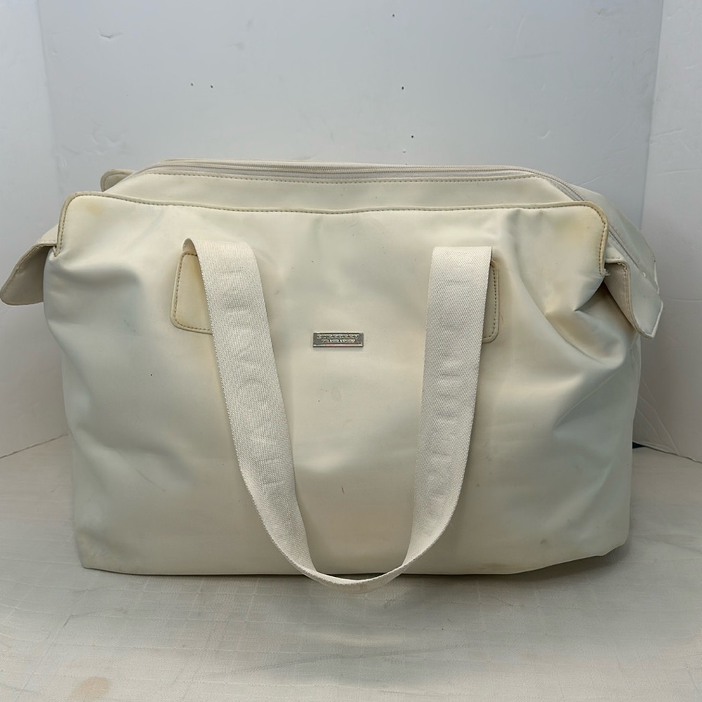 BURBERRY Fragrance large tote/ weekender bag IN CREAM